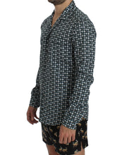 Green Hat Print Cotton Pajama Shirt Sleepwear Dolce & Gabbana