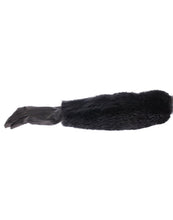 Black Beaver Fur Lambskin Leather Elbow Gloves Dolce & Gabbana