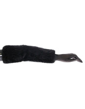 Black Beaver Fur Lambskin Leather Elbow Gloves Dolce & Gabbana