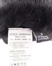 Black Beaver Fur Lambskin Leather Elbow Gloves Dolce & Gabbana
