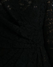 Dolce & Gabbana Black Bodycon Lace Cotton Sheath Mini Dress