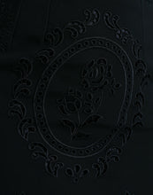 Dolce & Gabbana Black Floral Lace Viscose Bodycon Midi Dress