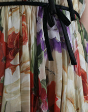 Dolce & Gabbana Beige Floral Sleeveless A-line Mini Dress