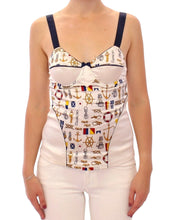 White sailor motive tank top Dolce & Gabbana