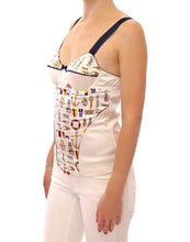 White sailor motive tank top Dolce & Gabbana