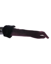 Purple Mink Fur Goatskin Suede Leather Gloves Dolce & Gabbana
