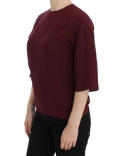 Red 3/4 sleeve silk blouse Dolce & Gabbana
