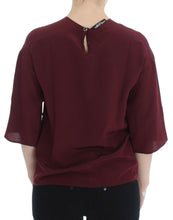 Red 3/4 sleeve silk blouse Dolce & Gabbana
