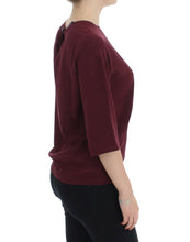 Red 3/4 sleeve silk blouse Dolce & Gabbana