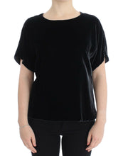 Black velvet shortsleeved blouse Dolce & Gabbana