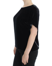 Black velvet shortsleeved blouse Dolce & Gabbana