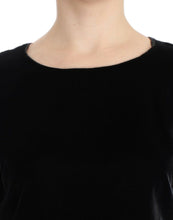 Black velvet shortsleeved blouse Dolce & Gabbana