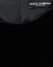 Black velvet shortsleeved blouse Dolce & Gabbana