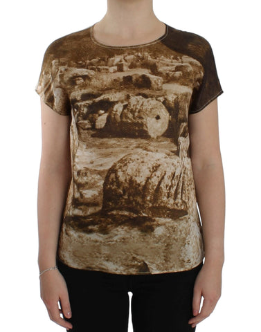 Brown Taormina silk blouse Dolce & Gabbana