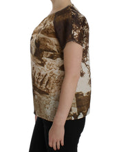 Brown Taormina silk blouse Dolce & Gabbana
