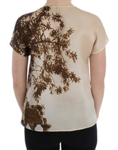 Brown Taormina silk blouse Dolce & Gabbana