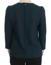 Green 3/4 sleeve wool blouse Dolce & Gabbana