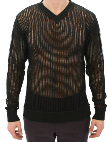 Dark Green Runway Netz Pullover Netted Sweater Dolce & Gabbana