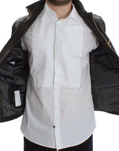 Brown Lambskin Leather Zipper Jacket Dolce & Gabbana