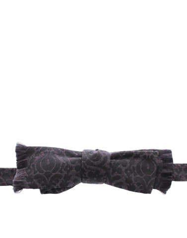 Gray Black Wool Bow Tie Dolce & Gabbana
