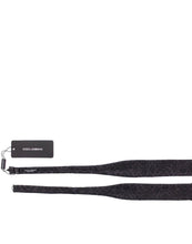 Gray Black Wool Silk Bow Tie Dolce & Gabbana