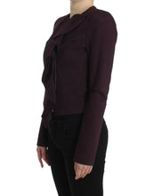 Purple Ruched Jacket Coat Blazer Short GF Ferre