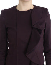Purple Ruched Jacket Coat Blazer Short GF Ferre