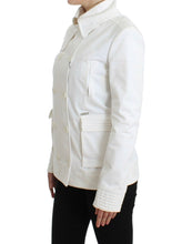 White Double Breasted Jacket Coat Blazer GF Ferre