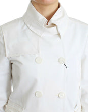 White Double Breasted Jacket Coat Blazer GF Ferre