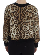 Leopard Print Crewneck Short Sweater Dolce & Gabbana