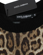 Leopard Print Crewneck Short Sweater Dolce & Gabbana