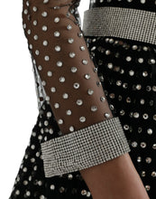 Dolce & Gabbana Black Crystal Embellished A-line Gown Dress