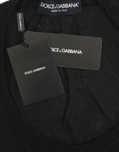 Black Cashmere Crewneck Sweater Pullover Dolce & Gabbana