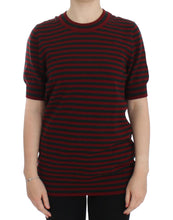 Red Gray Cashmere Short Sleeve Sweater Dolce & Gabbana
