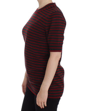 Red Gray Cashmere Short Sleeve Sweater Dolce & Gabbana