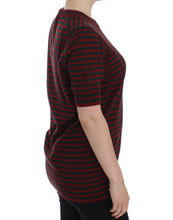 Red Gray Cashmere Short Sleeve Sweater Dolce & Gabbana