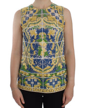 Multicolor Majolica Embroidered Sweater Dolce & Gabbana