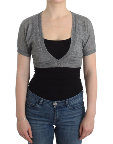 Lingerie Knit Gray Bolero Sweater Cardigan Ermanno Scervino