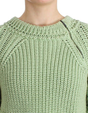Green Cropped Knit Sweater Knitted Jumper Ermanno Scervino