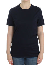 Lingerie Blue Crewneck Cotton Logo T-shirt Ermanno Scervino