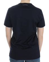 Lingerie Blue Crewneck Cotton Logo T-shirt Ermanno Scervino