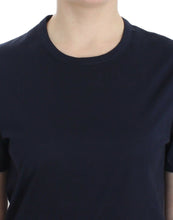 Lingerie Blue Crewneck Cotton Logo T-shirt Ermanno Scervino