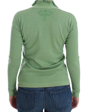 Green Wool Blend Striped Long Sleeve Sweater Ermanno Scervino