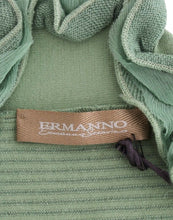 Green Wool Blend Striped Long Sleeve Sweater Ermanno Scervino