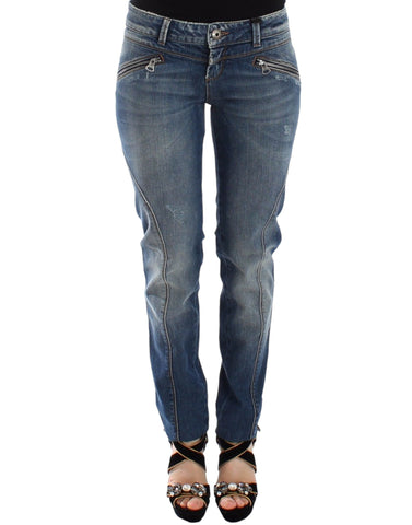 Blue Slim Jeans Denim Pants Straight Stretch Ermanno Scervino