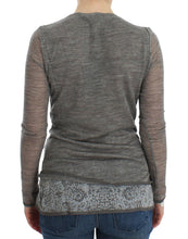 Gray Wool Blend Stretch Long Sleeve Sweater Ermanno Scervino