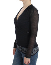 Black Wool Blend Stretch Long Sleeve Sweater Ermanno Scervino