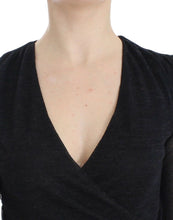 Black Wool Blend Stretch Long Sleeve Sweater Ermanno Scervino