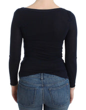 Lingerie Blue Top Blouse Jumper Lace Rayon Ermanno Scervino