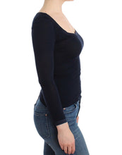 Lingerie Blue Top Blouse Jumper Lace Rayon Ermanno Scervino